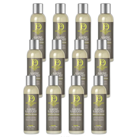 Design Essentials Natural Hair Almond Avocado Sulfate-Free Shampoo - Choose Size 6 Oz (Pack of 12)