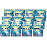 Nicorette Nicotine Stop Smoking Aid Gum 4 Mg White Ice Mint 5.29Oz (Pack of 12)
