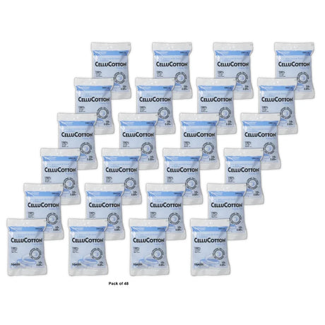 CelluCotton 100% Cotton Beauty Coil for Beauty Application & Removal 10 feet (Pack of 48)