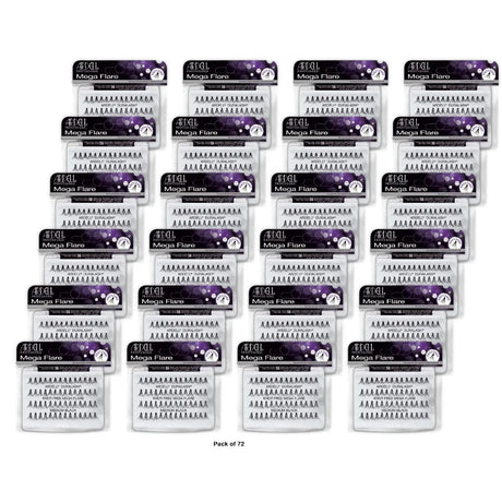 Ardell Knot-Free Mega Flare Lashes - Medium Black (Pack of 72)