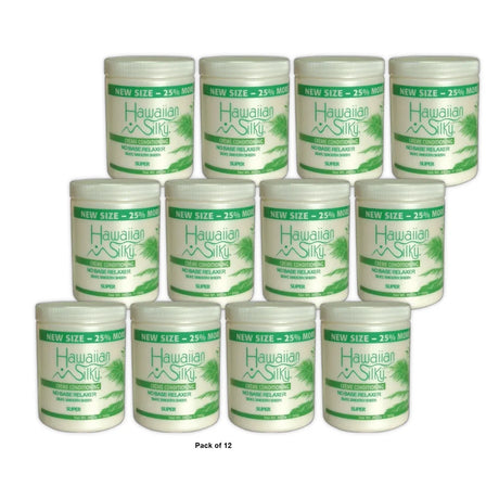 Hawaiian Silky No Base Relaxer Super 20 fl oz Good on All Hair Types Men Women (Pack of 12)