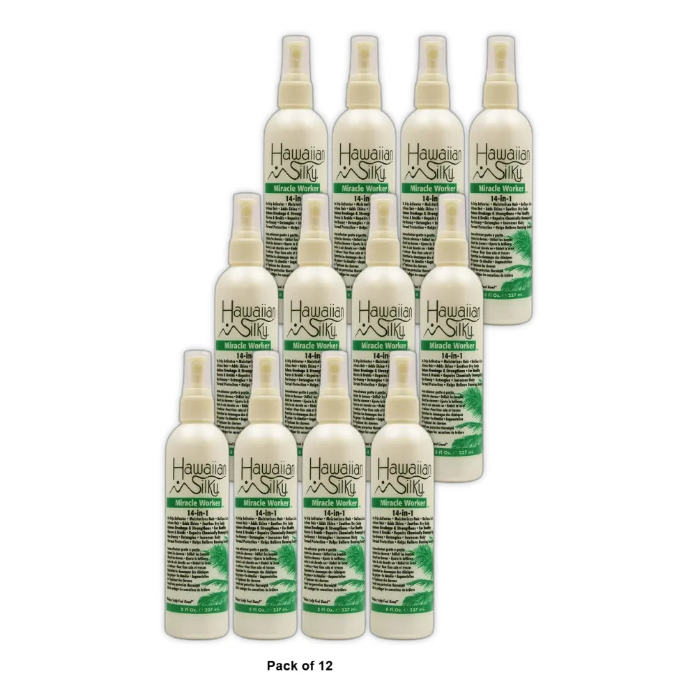 Hawaiian Silky Miracle Worker 14-in-1 No Drip Activator & Moisturizer - 8 oz (Pack of 12)