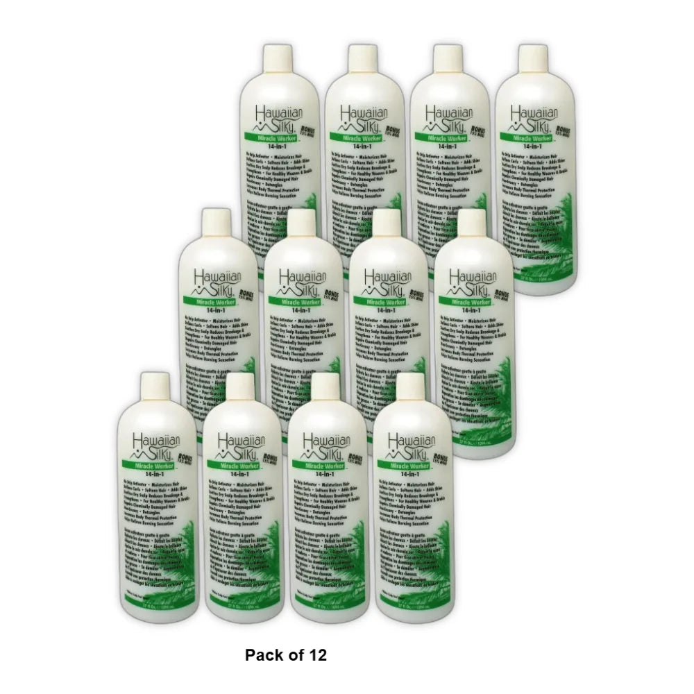 Hawaiian Silky Hawaiian silky 14-in-1 Miracle Worker White 32 Fl Oz (Pack of 12)