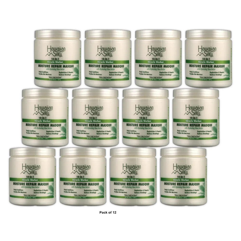 Hawaiian Silky 14-in-1 Miracle Worker Moisture Repair Masque 20 oz. (Pack of 12)
