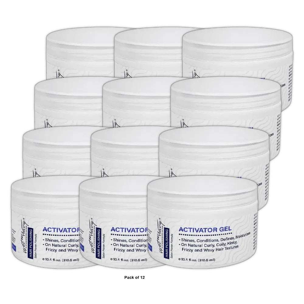 Bonfi Natural - Wet N Wavy Hair Polishing Activator Gel 10.5. FI Oz (Pack of 12)