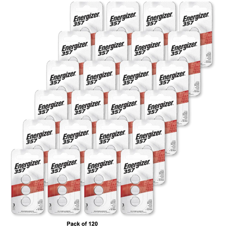 Energizer Button Cell Batteries 357 303 0.38Oz (Pack of 120)