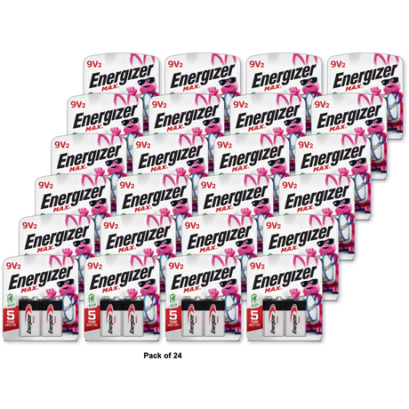 Energizer Max Alkaline 9 Volt Battery 522 Long Lasting6.72Oz (Pack of 24)