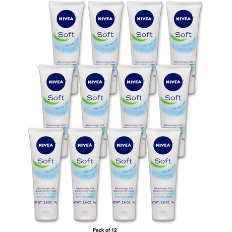 Nivea Soft Refreshingly Moisturizing Cream 2.6Oz (Pack of 12)