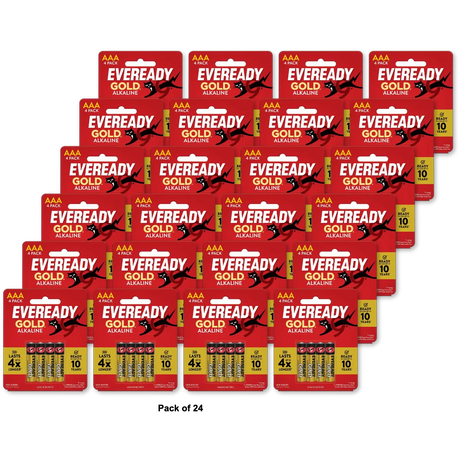 Eveready Gold AAA Alkaline Battery 1 Oz (Pack of 24)