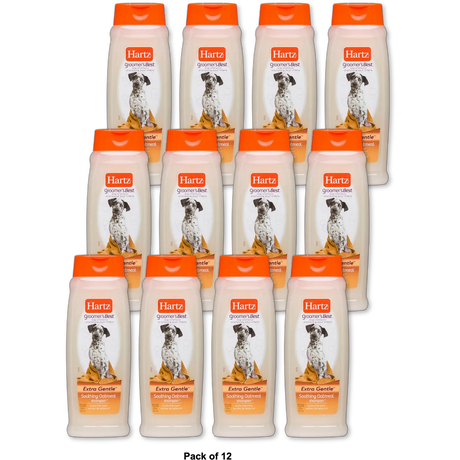 Hartz Groomers Best Oatmeal Shampoo For Dogs Buttermilk Scent 18Oz (Pack of 12)