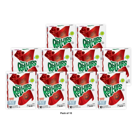 Fruit Roll-Ups Strawberry Sensation 0.5 Oz (Pack Of 10)