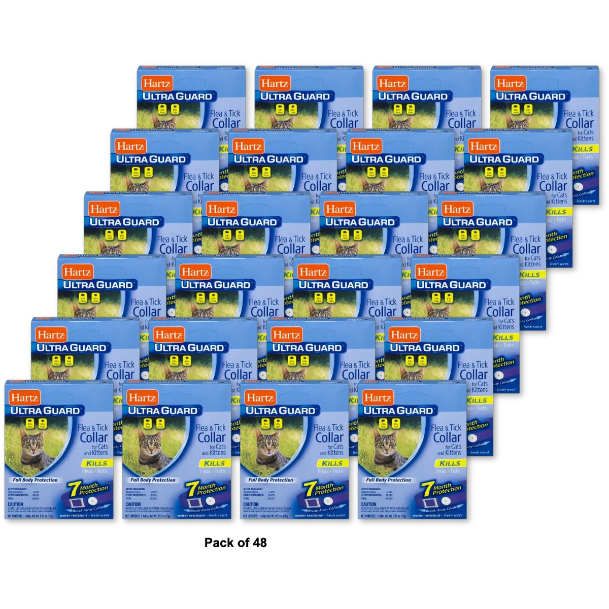 Hartz Ultra Guard Flea And Tick Collar For Cats And Kittens 7 Months Protection O.4Oz (Pack of 48)