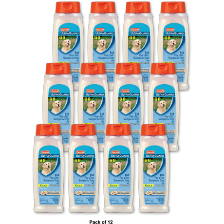 Hartz Ultra Guard Rid Flea and Tick Oatmeal Dog Shampoo 18Oz (Pack of 12)