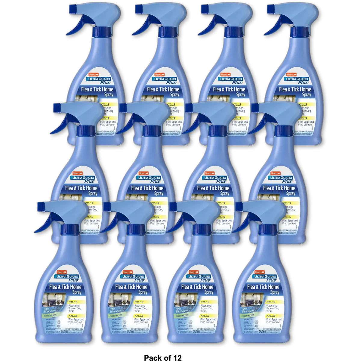 Hartz UltraGuard Plus Flea & Tick Home Spray Clean Fresh Scent 22Oz (Pack of 12)
