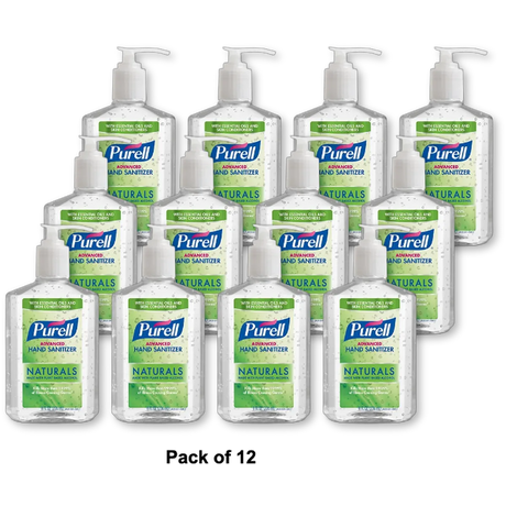 Purell Advanced Hand Sanitizer Naturals 8Oz (Pack of 12)