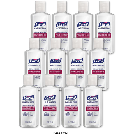 Purell Prime Defense Advanced Hand Sanitizer Essential Protection 4Oz (Pack of 12)