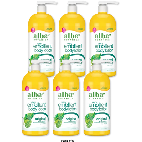 Alba Botanica Very Emollient Original Body Lotion 32Oz (Pack of 6)