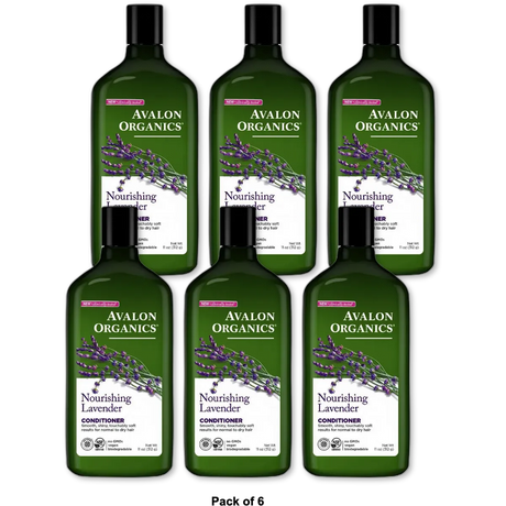 Avalon Organics Nourishing Lavender Hair Conditioner 11Oz (Pack of 6)