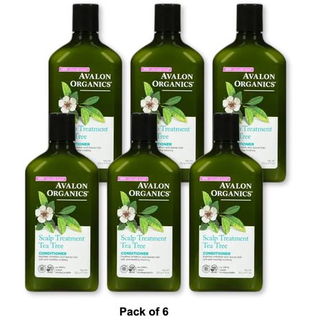 Avalon Organics Scalp Treatment Tea Tree Hair Conditioner 11Oz (Pack of 6)