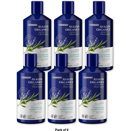 Avalon Organics Therapy Biotin B-Complex Thickening Hair Conditioner 14Oz (Pack of 6)