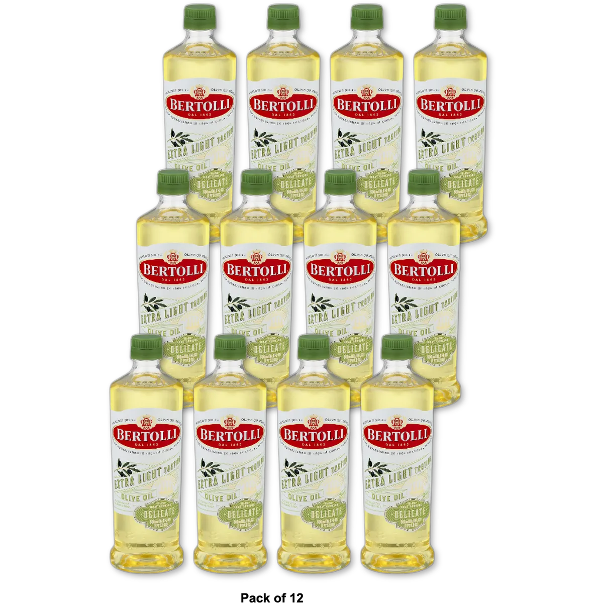 Bertolli Extra Light Tasting Olive Oil 17 oz (Pack of 12)
