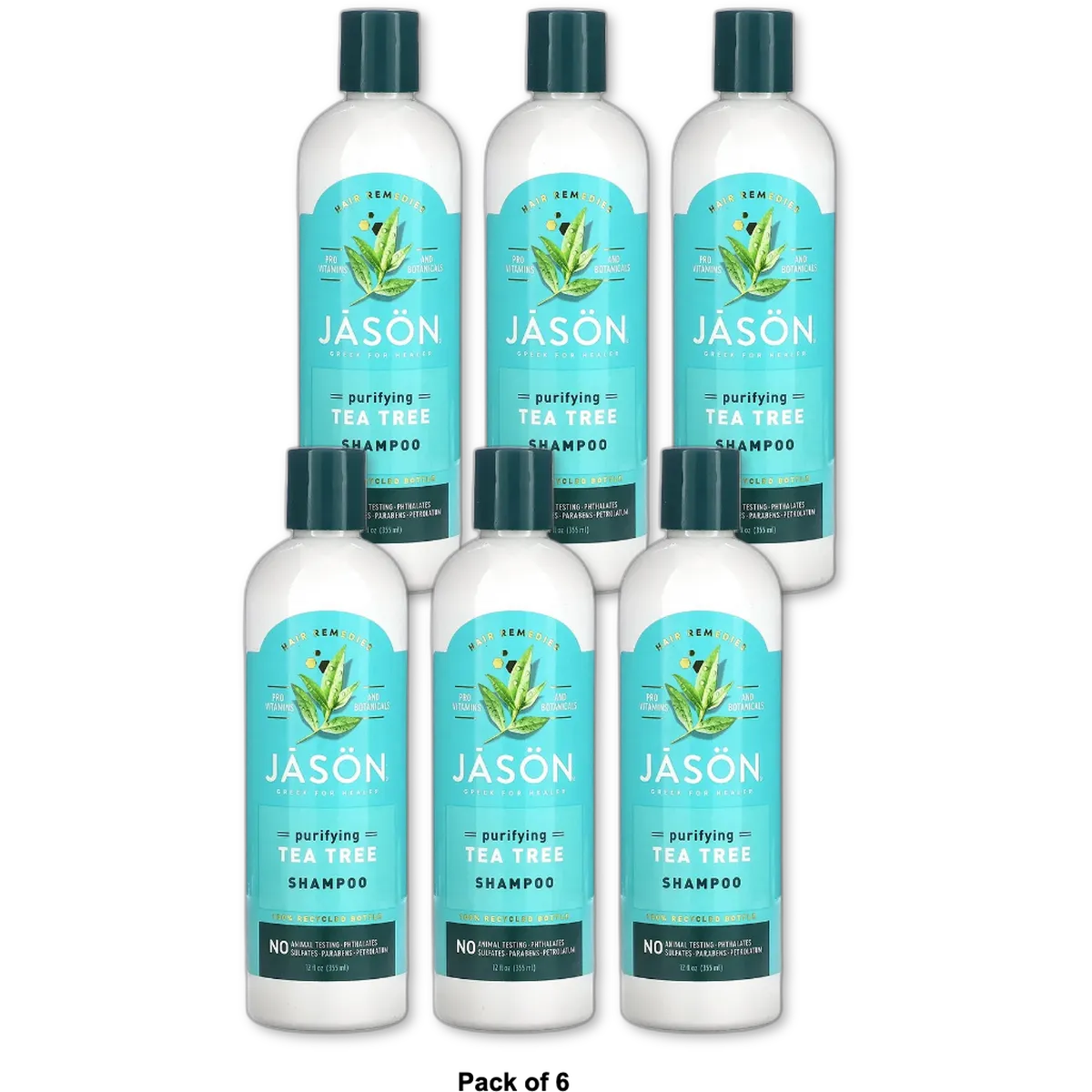 Jason Purifying Tea Tree Shampoo 12Oz (Pack of 6)