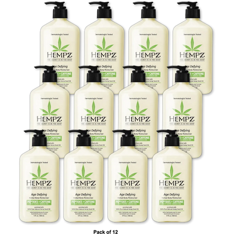 Hempz Age Defying Herbal Body Moisturizer with Pump 17Oz (Pack of 12)