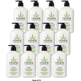 Hempz Original Herbal Body Moisturizer with Pump for Dry Skin 17Oz (Pack of 12)