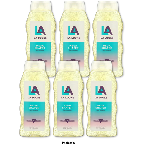 L.A. Looks Mega Shaper Hair Styling Gel 20Oz (Pack of 6)