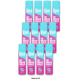 Rave 4X Mega Humidity Resistant Aerosol Hair Spray 11Oz (Pack of 12)