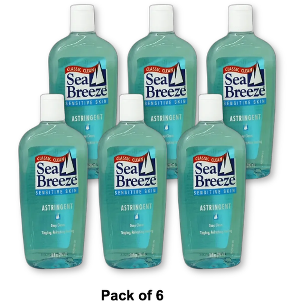 Sea Breeze Actives Sensitive Skin Astringent 10Oz (Pack of 6)