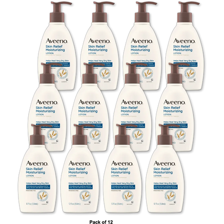 Aveeno Skin Relief 24-Hour Moisturizing Lotion 12Oz (Pack of 12)