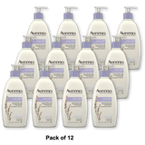Aveeno Stress Relief Moisturizing Body and Hand Lotion Lavender Chamomile And Ylang-Ylang 18Oz (Pack of 12)