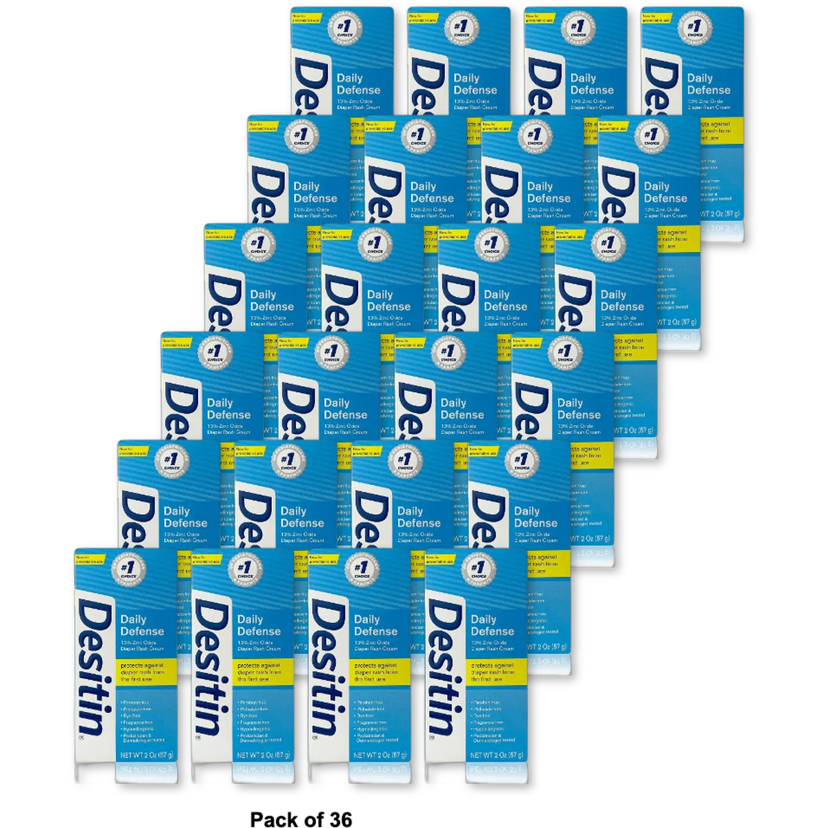 Desitin Rapid Relief Creamy Diaper Rash Ointment 2Oz (Pack of 36)