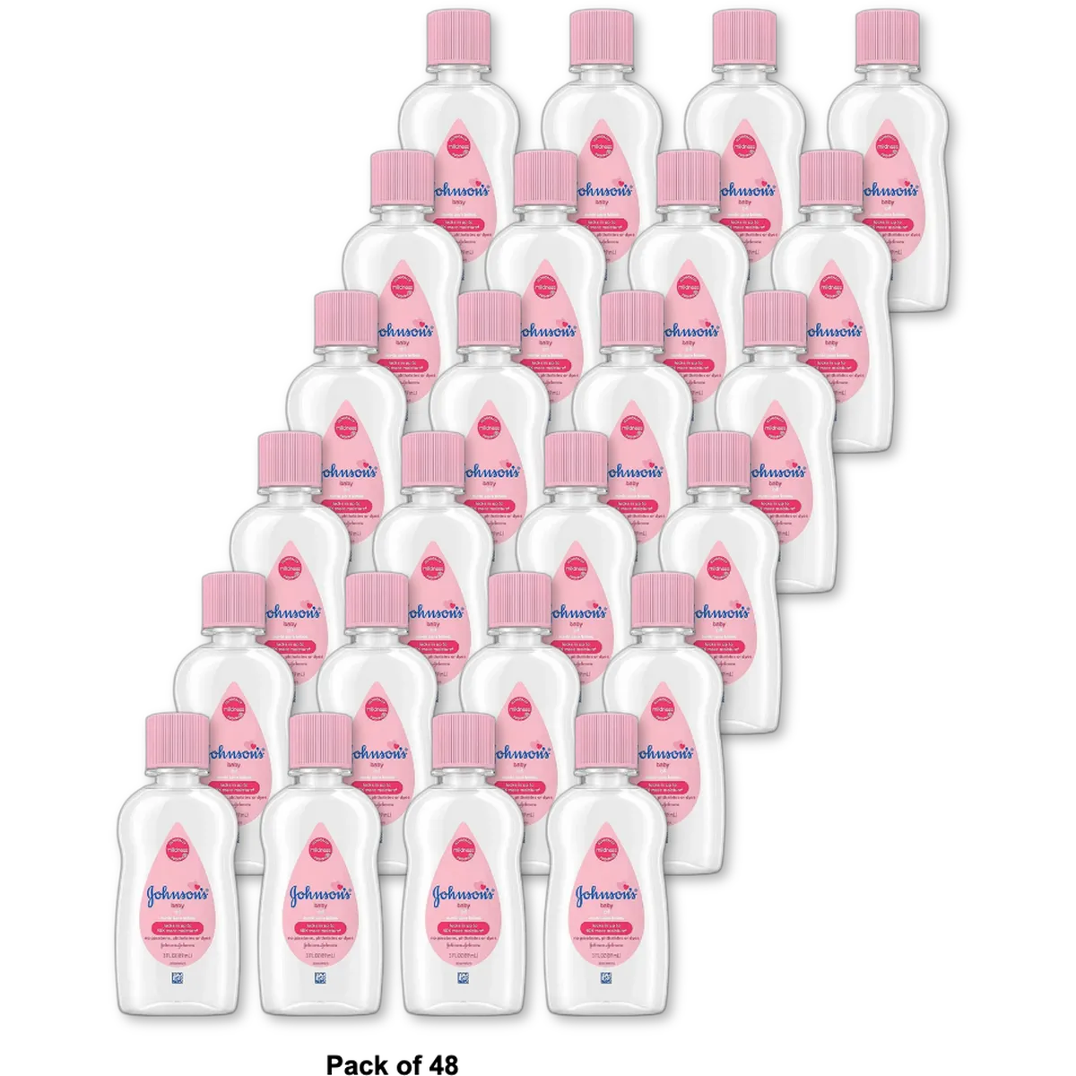 Johnson And Johnson Baby Oil For Baby Skin Care 3Oz (Pack of 48)