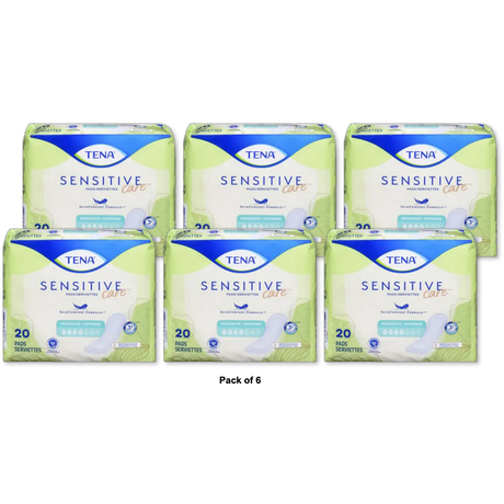 Tena Intimates Extra Coverage Overnight Incontinence Pads 10.23Oz (Pack of 6)