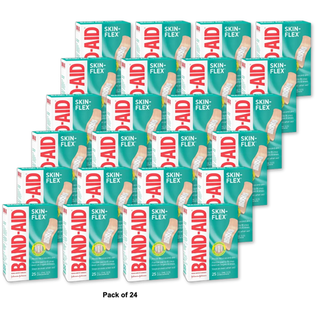 Band Aid Brand Skin Flex Adhesive Bandages All One Size 0.5Oz (Pack Of 24)