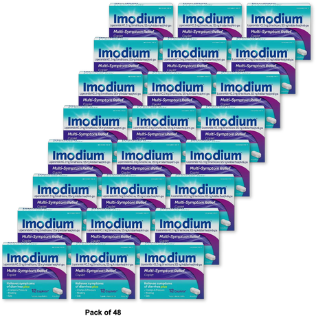 Imodium Multi-Symptom Relief Caplets 0.96Oz (Pack of 48)