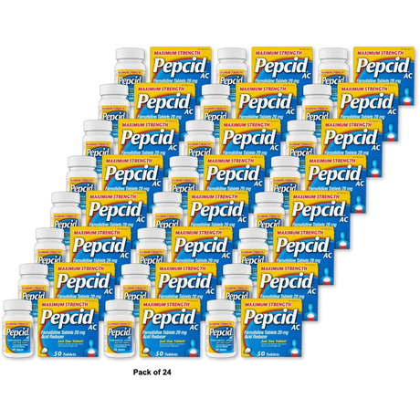 Pepcid AC Acid Reducer Maximum Strength Tablets 1.12Oz (Pack of 24)