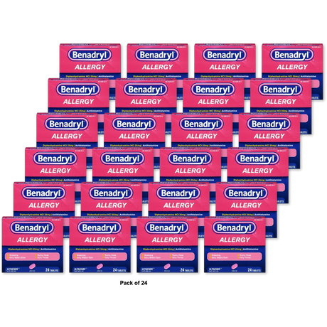 Benadryl Allergy Relief Ultratab Tablets 0.63Oz (Pack Of 24)