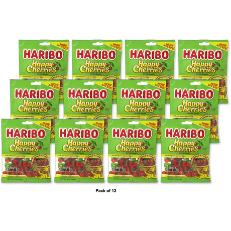 Haribo Happy Cherries Gummi Candies 5Oz (Pack of 12)