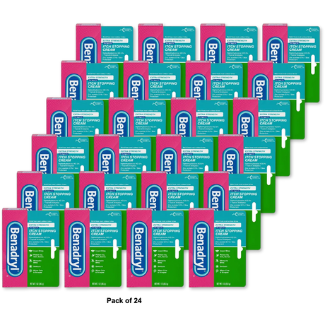 Benadryl Extra Strength Itch Stopping Cream 1Oz (Pack of 24)