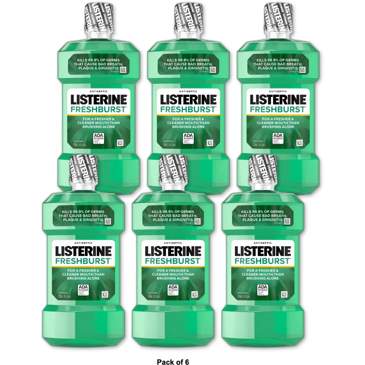 Listerine Fresh Burst Antiseptic Mouth Wash 8.5Oz (Pack of 6)
