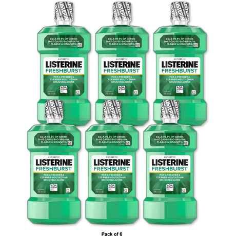 Listerine Fresh Burst Antiseptic Mouth Wash 8.5Oz (Pack of 6)