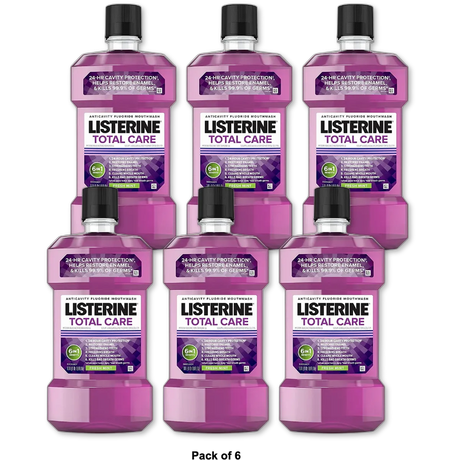 Listerine Total Care Teeth Defense Anticavity Mouthwash1 Litre 1.8Oz (Pack Of 6)