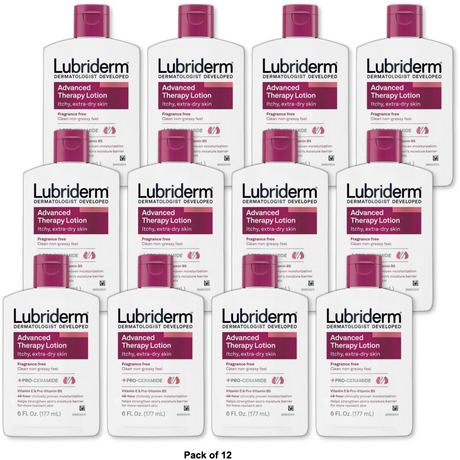 Lubriderm Advanced Therapy Moisturizing Lotion Extra Dry Skin 6Oz (Pack of 12)