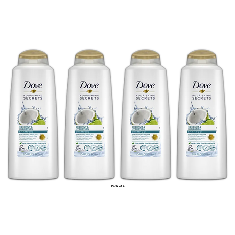 Dove Nutritive Solutions Coconut and Hydration Hair Shampoo 20.4Oz (Pack of 4)
