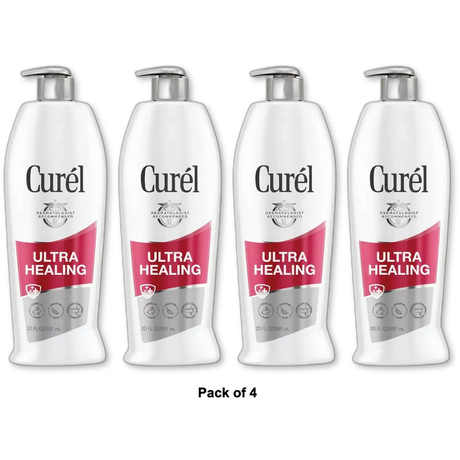 Curel Ultra Healing Moisturizing Lotion For Extra Dry Skin 20Oz (Pack of 4)