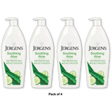 Jergens Hand and Body Lotion Soothing Aloe Refreshing Body Lotion for Dry Skin 21Oz (Pack of 4)