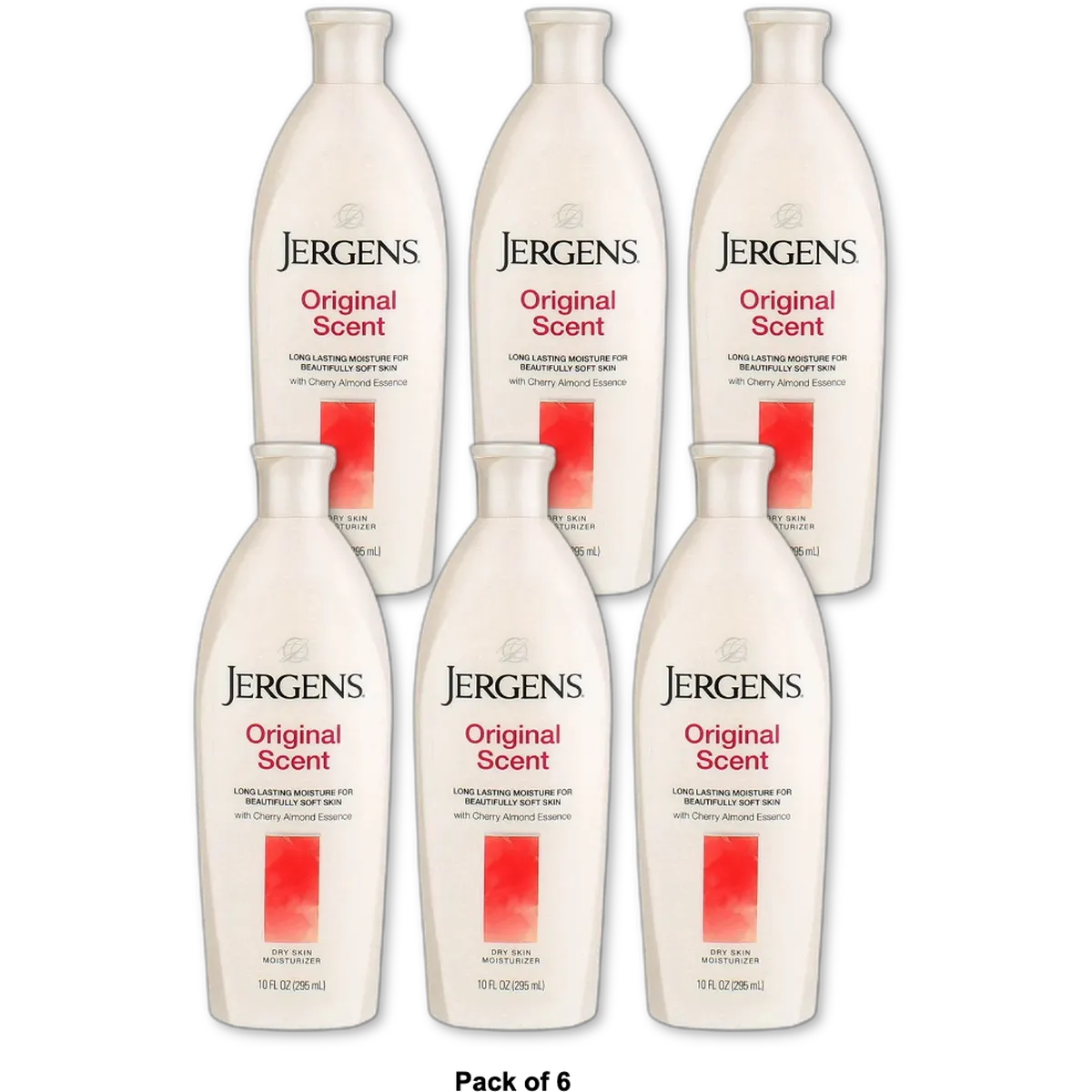 Jergens Moisturizer and Softness Original Scent Cherry Almond 10Oz (Pack of 6)